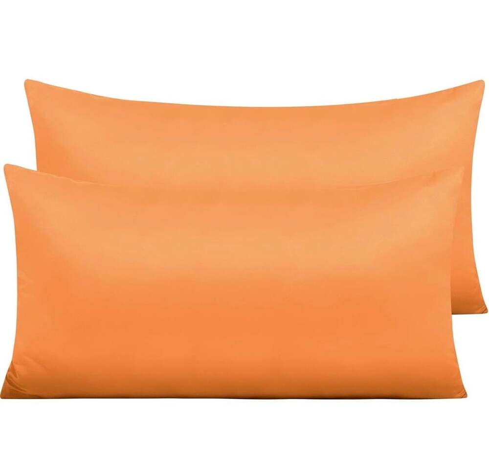 NTBAY Satin Pillowcases Set of 2 Orange